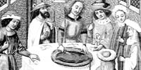 15th century painting of Passover meal