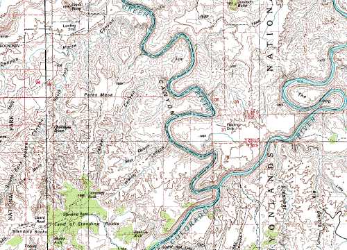 Topo map of Green and Colorado Rivers