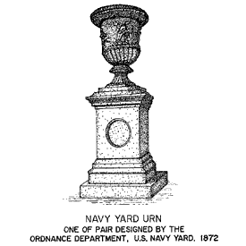 Navy Urn statue