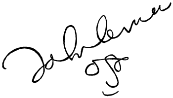 Lennon signature and drawing of his face