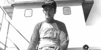 Man on tugboat